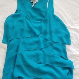 BCBG Layered Turquoise Top EUC